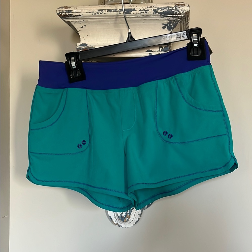 Prana Athletic Teal and Blue Shorts